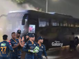 Gujarat Titans team bus catches fire