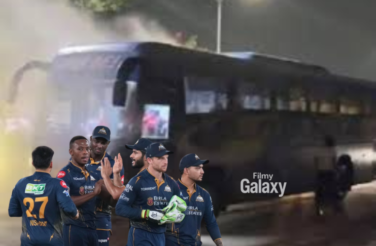 Gujarat Titans team bus catches fire